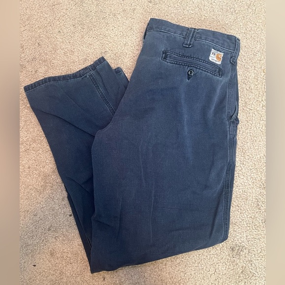 Carhartt FR Navy Blue Pants Size 36x32 - Picture 1 of 7